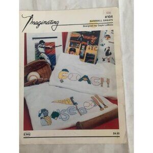 Imaginating Baseball Sweats Cross Stitch Designs Leaflet Book 104